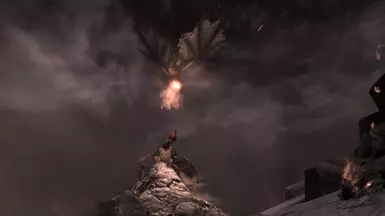 Paarthurnax under fire, literally!