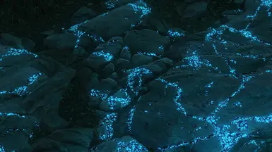 Praedy's Blackreach deposits glowing rocks and falmer cave ceiling glow