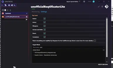 Settings Tab