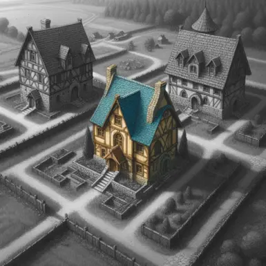 A series of fantasy houses (AI Generated via Copilot)