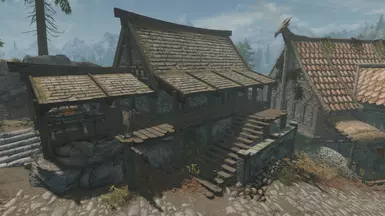 Optional file - slate-roof smithy for Great City of Dragon Bridge (autumn)