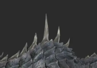 Lengthened some spikes on back for defined look.