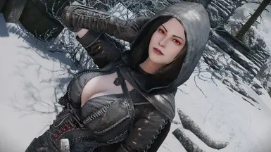 Hood with default vanilla hair 
