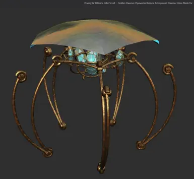 This includes Golden Dwemer Pipeworks Redone, The Improved Dwemer Glass, &amp; The new elder scroll all combined into 1 mesh