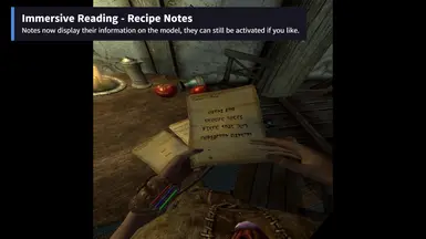 Immersive Reading - Recipe Notes