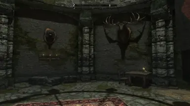 Strongbox location in Helgen Keep, behind the blocks on the left.