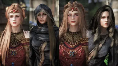 Left: Elisif &amp; Sybille Stentor. Right: Elisif &amp; Sybille with Hair Physics
