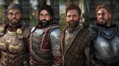 Left to Right: Tullius, Captain Aldis, Falk Firebeard, Bolgeir Bearclaw