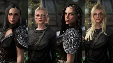 Left: Safia &amp; Eris. Right: Safia &amp; Eris with Hair Physics