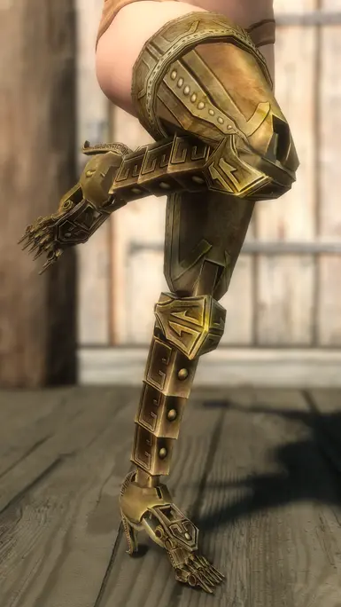 Legs with Skeletal Heels using CC's HD Dwemer Automatons