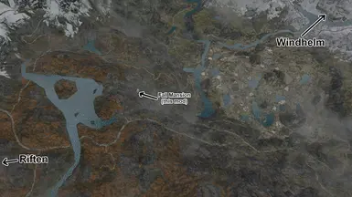 Location on the mountains between Riften and Windhelm