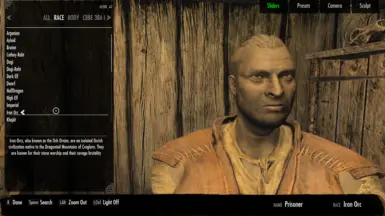 The Iron Orc in racemenu