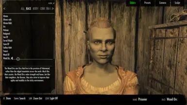 Wood orc in racemenu