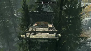 Just a small shelter and deck to rest up in.