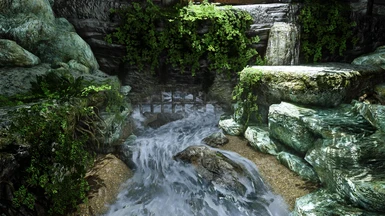 with Tamrielic textures and Water Enb