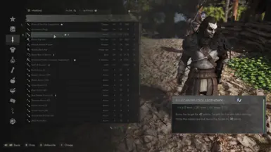 Inventory menu