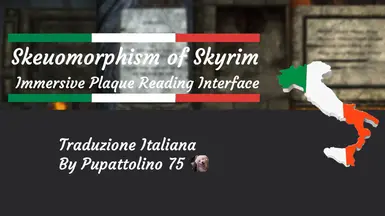 Skeuomorphism of Skyrim - Immersive Plaque Reading Interface ITA