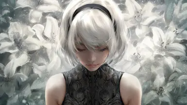 2B Main Menu Wallpaper City Ruins Rays of Light