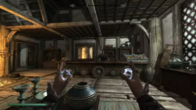 Belethor can't see me after being blinded.