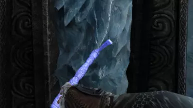 Mining stalhrim with my magic pickaxe.