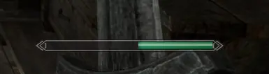 The stamina bar showing the stamina used with the vanilla power attack cost.