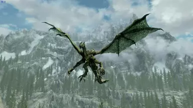 Forest dragon texture with high poly mesh