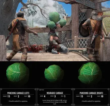 Cabbage Equipment (Vanilla Meshes)