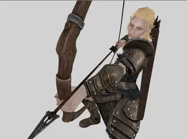 Arrow resting on hand.