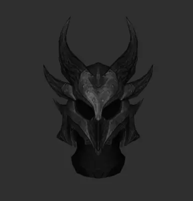 New symmetrical Daedric helmet (small horns)