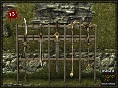 Static weapon rack decorations + new weapons