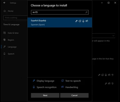 Please install your language in Windows settings, otherwise speech recognition may not work properly