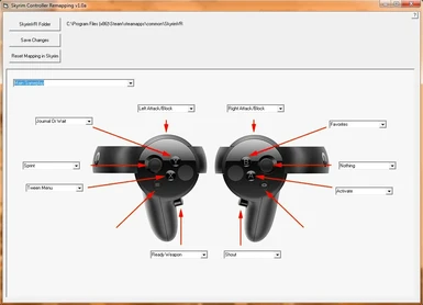 Oculus Controller Remapping Tool for Skyrim VR