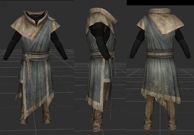 Alt benison. Male mage robes and female elven. 