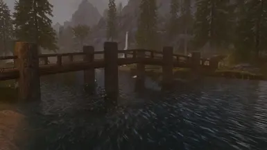 Bridge with Idyllic Farmhouse Texture