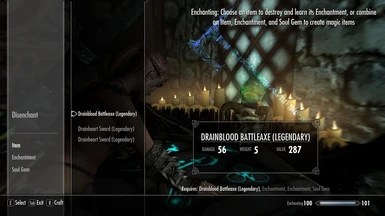 Drainblood Battleaxe Enchantment Removed