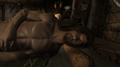 Thanks to this mod, Males of Skyrim, and SOS, this is the lovely man I sleep next to now.