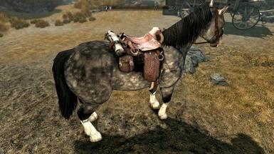Realistic Horses Saddle with Horse Texture Replacer