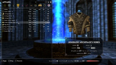 Enhanced Hoodless Archmage's Robes