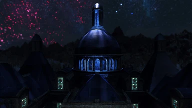 Illuminated Blue Palace Dome