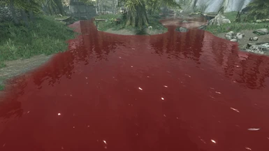 Blood Red with the Smooth Water Textures mod