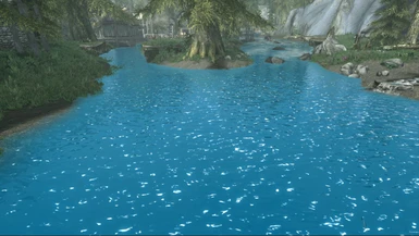 Tropical Blue with vanilla water textures