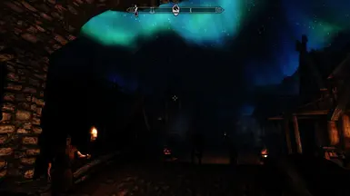 Night again, front gate of Whiterun.