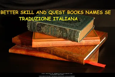 Better Skill And Quest Books Names Se Traduzione Italiana At Skyrim Special Edition Nexus Mods And Community