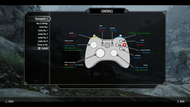 elder scrolls oblivion pc gamepad interface