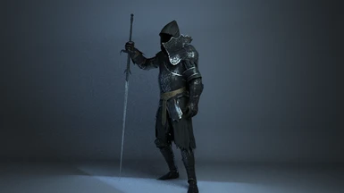 Blackened Steel Armour and Weapon set