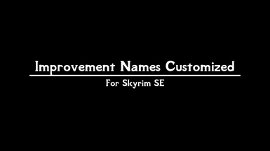Improvement Names Customized SSE