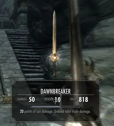 skyrim dawnbreaker glitch