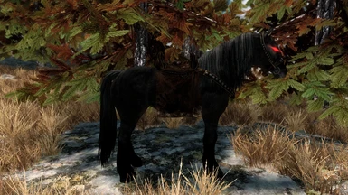 Better Shadowmere - Shadowmere Mesh Replacer (Red Glowing Eyes - Swift Steeds)