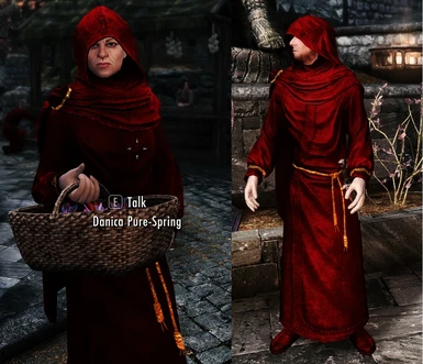 Monk Outfit Red  and Black and Red Recolor