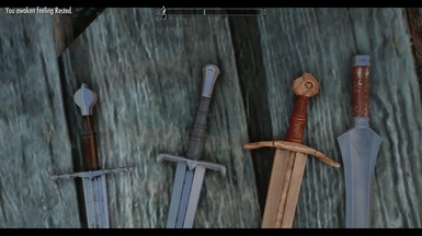 skyrim special edition one handed swords on back